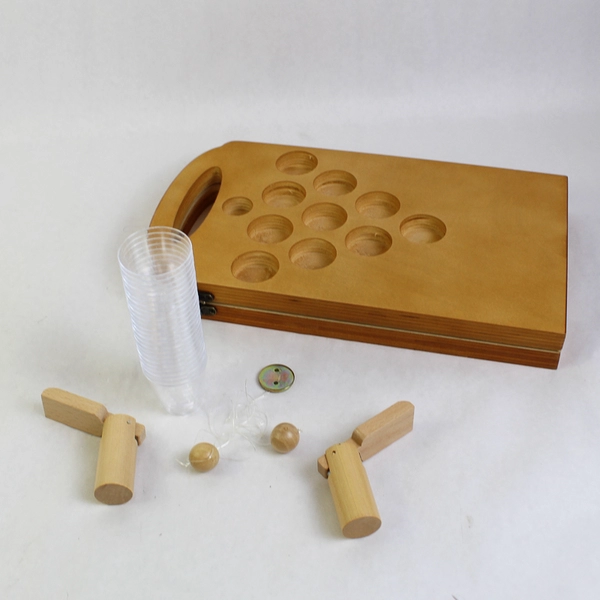 Studio Mercantile Wooden Pong Game Mini Beer Pong Party Set NIB