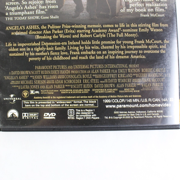 Angela's Ashes DVD 1999