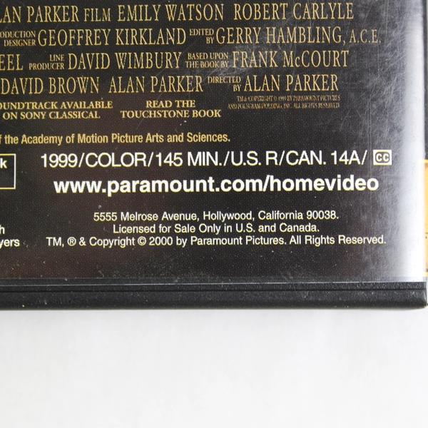 Angela's Ashes DVD 1999