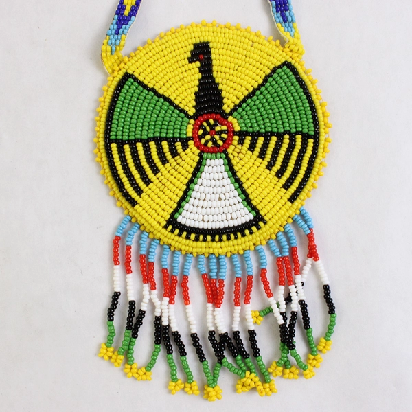 J.M. Davis Gun Museum Southwestern Style Beaded Pendant Necklace Souvenir