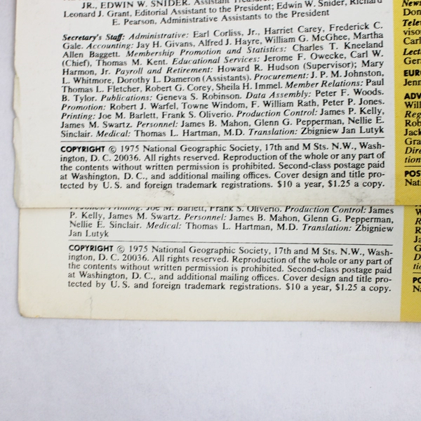 Lot of 2 Vintage National Geographic Magazines With Maps October & November 1975