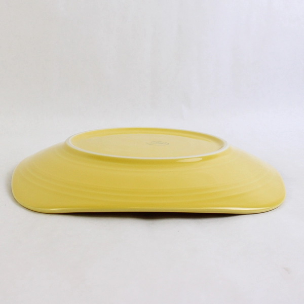 Lot of 4 Homer Laughlin Fiesta 10.75" Square Dinner Plates, Daffodil Yellow