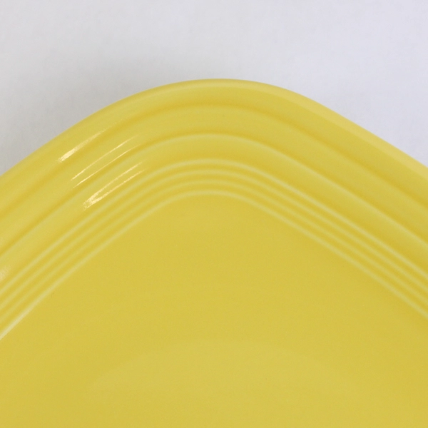 Lot of 4 Homer Laughlin Fiesta 10.75" Square Dinner Plates, Daffodil Yellow