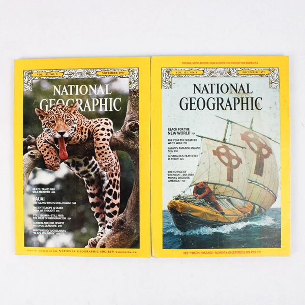 Vintage Lot of 3 National Geographic Magazines July November December 1977