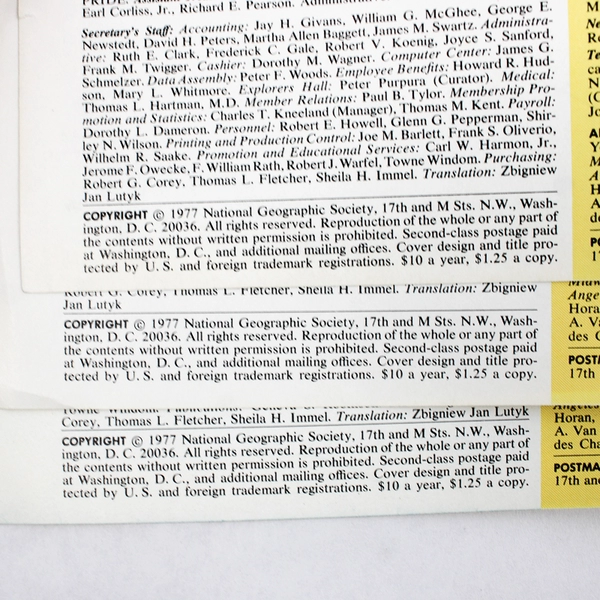 Vintage Lot of 3 National Geographic Magazines July November December 1977