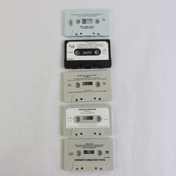 Lot of 5 Cassette Tapes Mathis Engelbert Belafonte Williams Nat King Cole