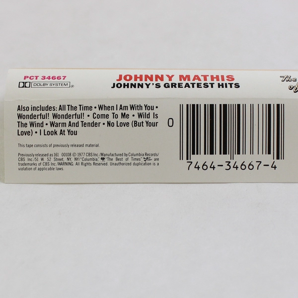 Lot of 5 Cassette Tapes Mathis Engelbert Belafonte Williams Nat King Cole