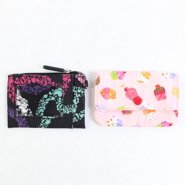 Lot of 7 Girls' Wallets Various Patterns and Colors