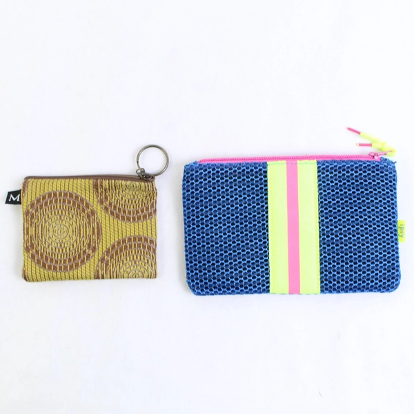 Lot of 6 Women's Small Cosmetic Bags Various Colors