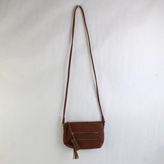 Aeropostale Small Brown Faux Leather Crossbody Purse