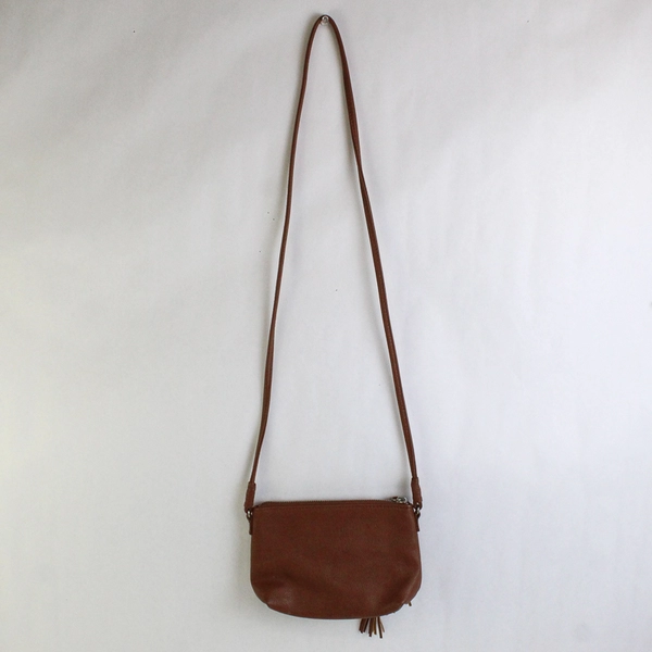 Aeropostale Small Brown Faux Leather Crossbody Purse