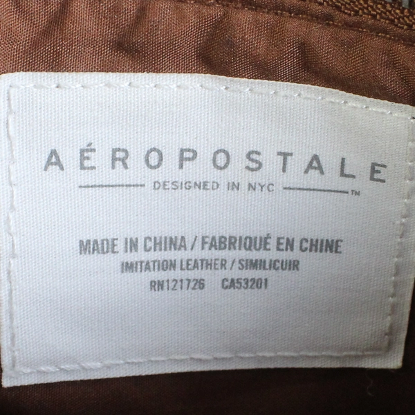 Aeropostale Small Brown Faux Leather Crossbody Purse
