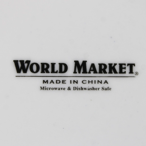 World Market Vegetable Print 12 Inch Ceramic Serving Bowl