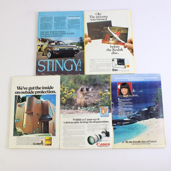 Vintage Lot of 5 National Geographic Magazines Jan Feb April May & June 1983