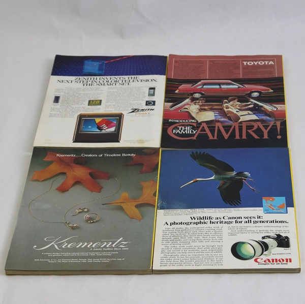 Vintage Lot of 4 National Geographic Magazines July Aug Nov & Dec 1983