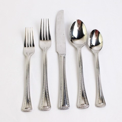 5 Piece Set Hampton Silversmiths Dazzle, Fork Salad Spoon Stainless Flatware