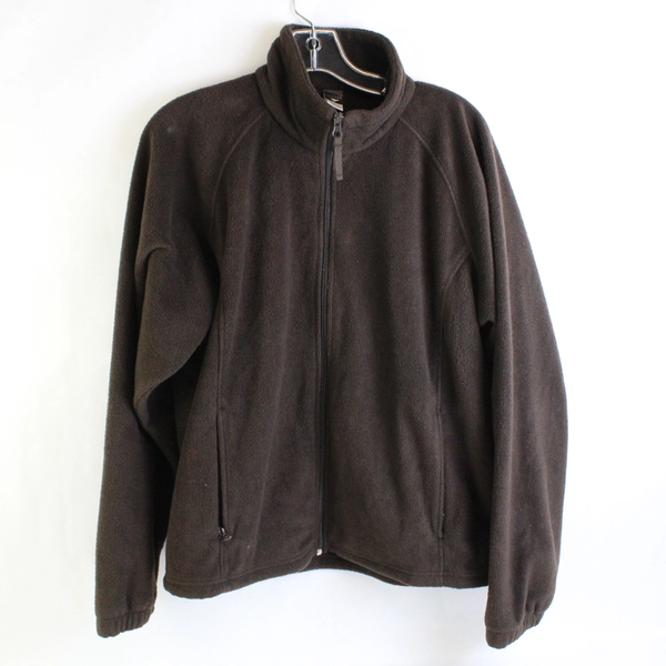 Cheetah by Mervyn's Brown Full-Zip Fleece Jacket Men's Large