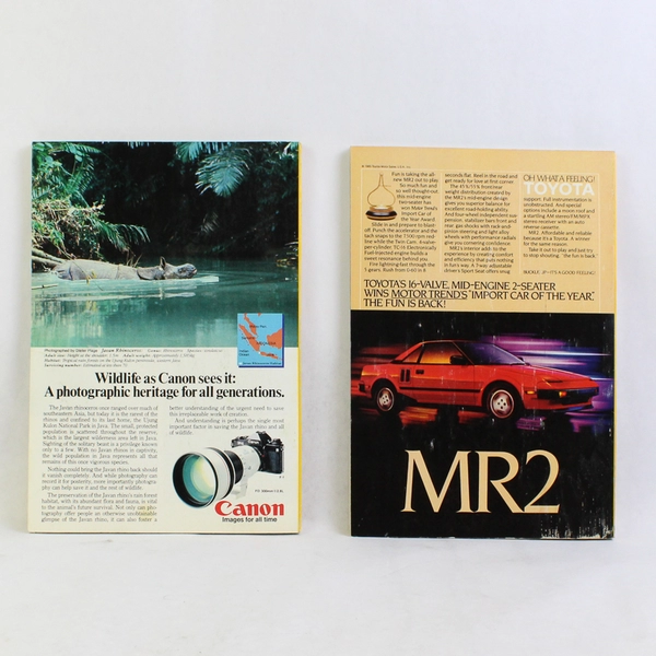 Lot of 2 Vintage National Geographic Magazines July and August 1985