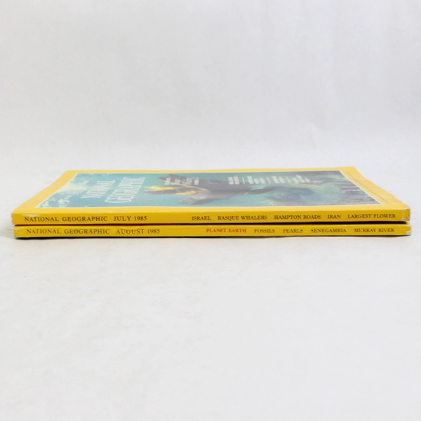 Lot of 2 Vintage National Geographic Magazines July and August 1985