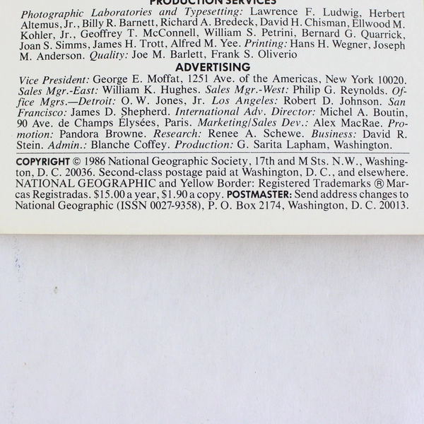 Lot of 4 Vintage National Geographic Magazines Jan Feb May and June 1986