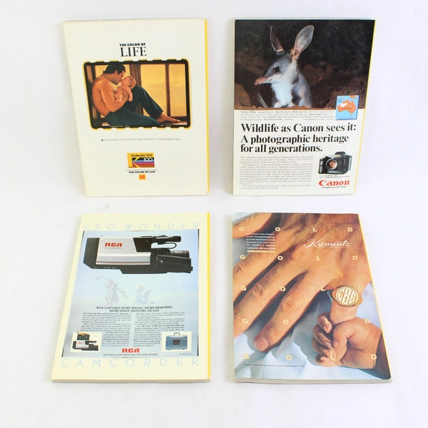 Lot of 4 Vintage National Geographic Magazines Aug Sept Oct & Nov 1986