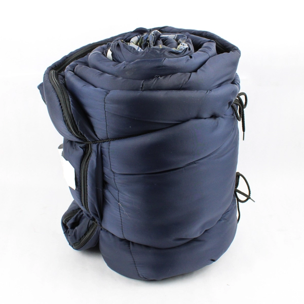 Exxel Outdoors Nylon Sleeping Bag and Pillow 33 x 75 Poly Fill 4.15 lbs