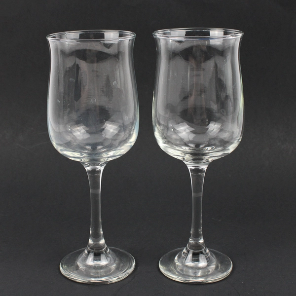 VTG Lot of 2 Libbey Connoisseur Clear Long Stem Water Goblet 8.25" H Tulip