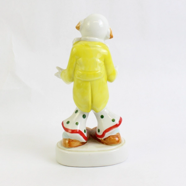 Vintage Homco Porcelain 6" Figurine Clown with Yellow Coat #1445