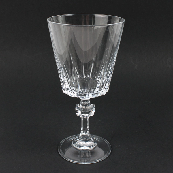 VTG Lot of 2 Princess House Esprit Clear Stem Water Goblet 6.75" H Vertical Cut