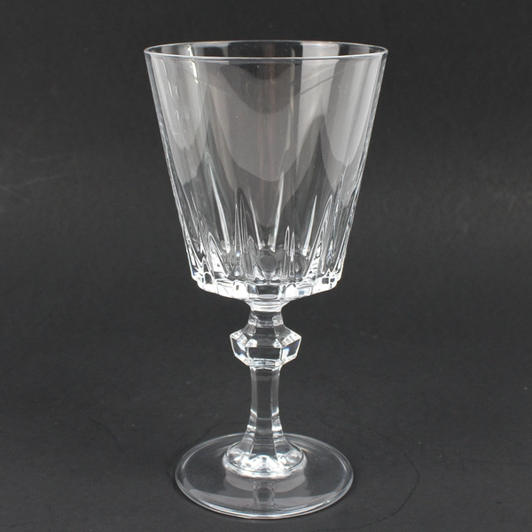 VTG Lot of 2 Princess House Esprit Clear Stem Water Goblet 6.75" H Vertical Cut