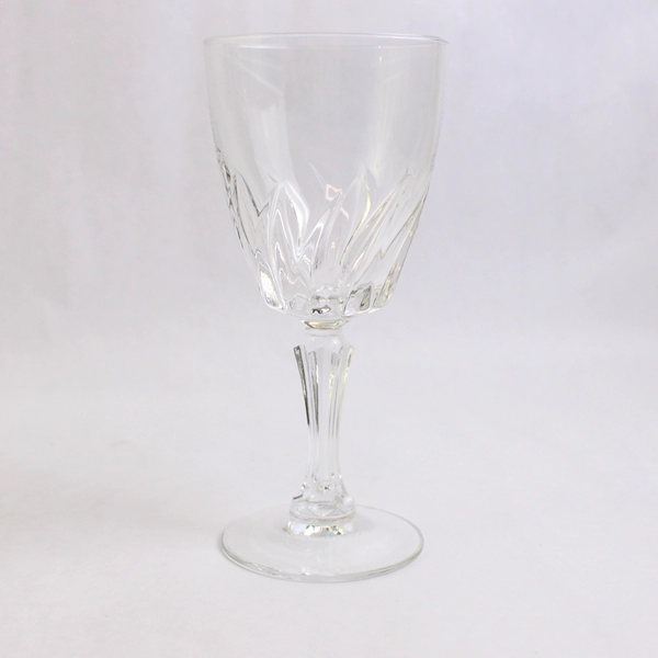Lot of 2 Cristal d'Arques Durand Flamenco Clear Stem Water Goblet 6.75" H