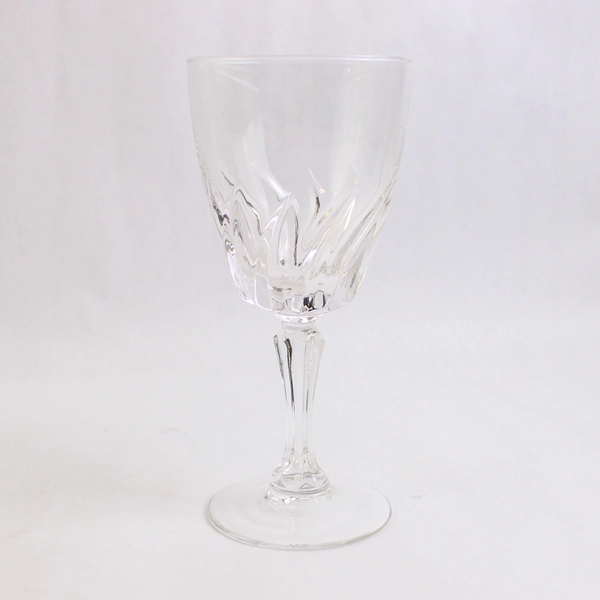 Lot of 2 Cristal d'Arques Durand Flamenco Clear Stem Water Goblet 6.75" H