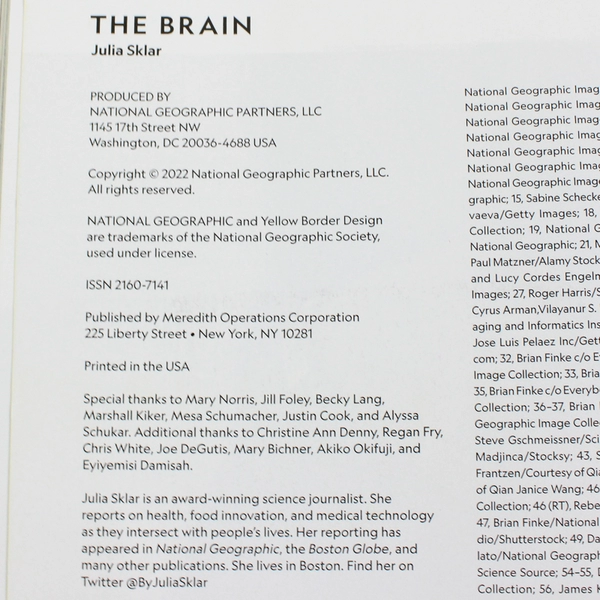 National Geographic Special Publication 2022 Featuring the Brain