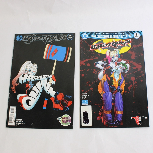 Lot of 4 DC Comic Books 3 Harley Quinn (2016 & 2017) and 1 Batman (2016)