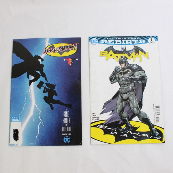 Lot of 4 DC Comic Books 3 Harley Quinn (2016 & 2017) and 1 Batman (2016)