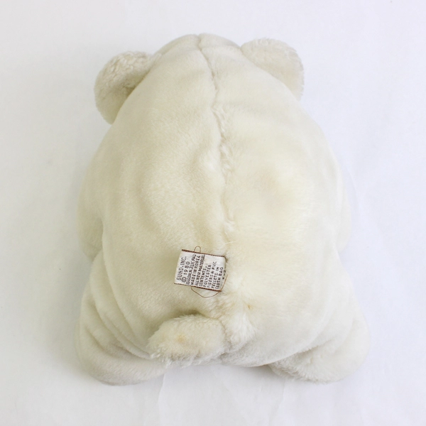 Vintage 1980 Gund SNUFF White Polar Bear Plush Toy Animal 7”