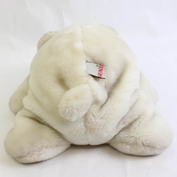 Vintage 1980 Gund SNUFF White Polar Bear Plush Toy Animal 7”