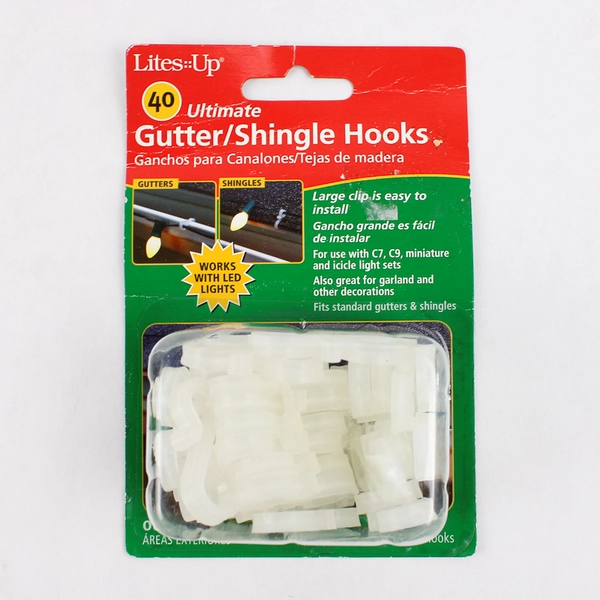 Two Packages of Christmas Light Gutter Hooks Holiday Decor