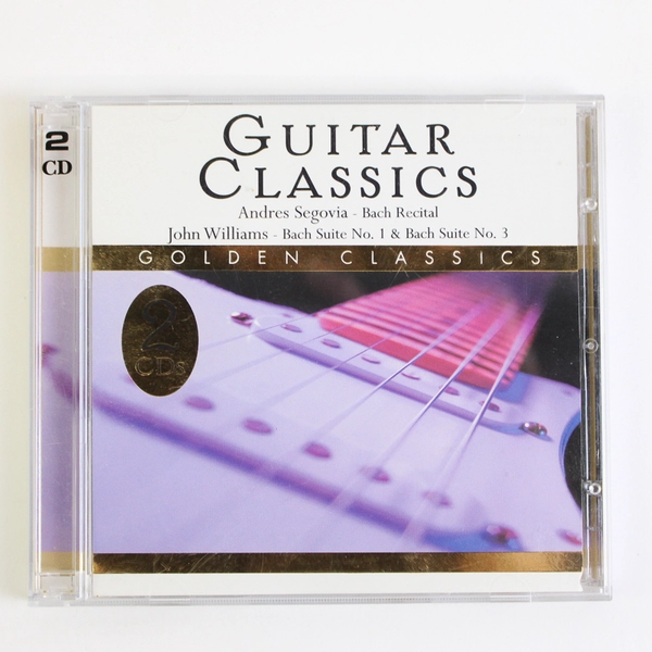 Guitar Classics 2-Disk CD Bach by Andres Segovia John Williams Golden Classics