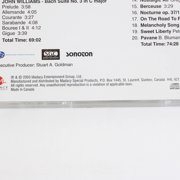 Guitar Classics 2-Disk CD Bach by Andres Segovia John Williams Golden Classics