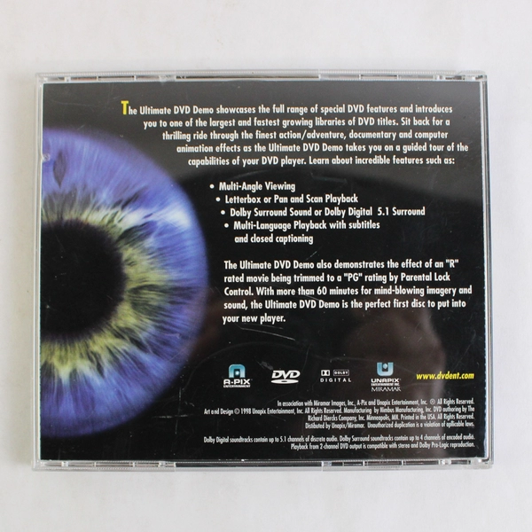 Ultimate DVD Demo Disc DVD 1998 Version 1.3.2 Unapix Miramar UPX72003