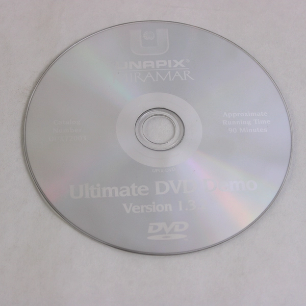 Ultimate DVD Demo Disc DVD 1998 Version 1.3.2 Unapix Miramar UPX72003
