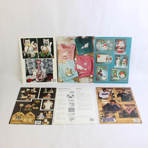 Lot of 6 Leisure Arts Craft Leaflets 81 1114 1138 1142 1165 1379 Various Crafts