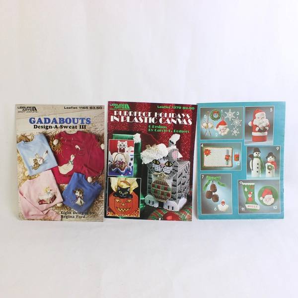 Lot of 6 Leisure Arts Craft Leaflets 81 1114 1138 1142 1165 1379 Various Crafts