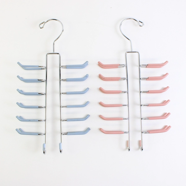 Lot of 2 Nonslip Steel Tie Hangers 48 Total Tie Hooks