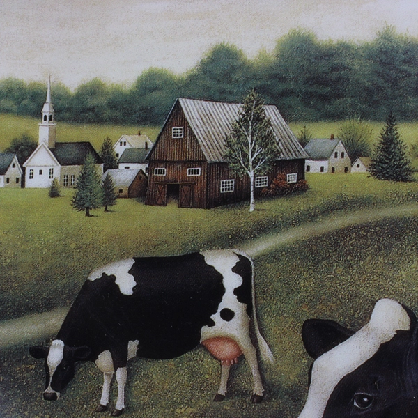 Grazing In The Grass by Lowell Herrero Franklin Mint Cow Plate 8"
