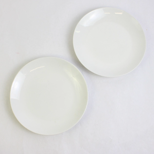 Set Of 4 Mainstays Home Stackables White Stoneware 2 Dinner 2 Salad Plates