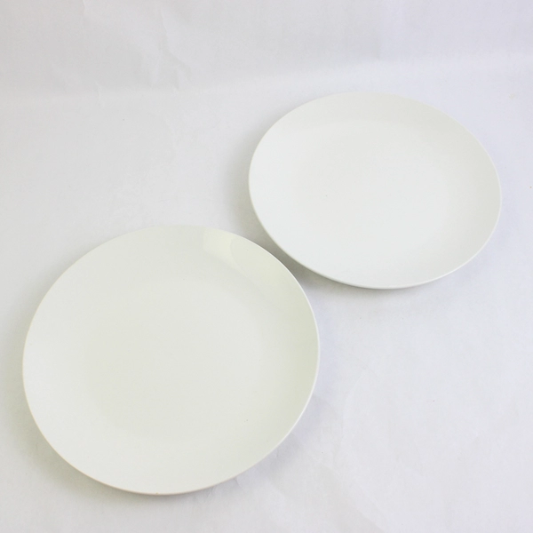 Set Of 4 Mainstays Home Stackables White Stoneware 2 Dinner 2 Salad Plates