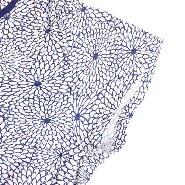 Sleepyheads White and Blue Floral Pajama Shirt Women's Size 2XL