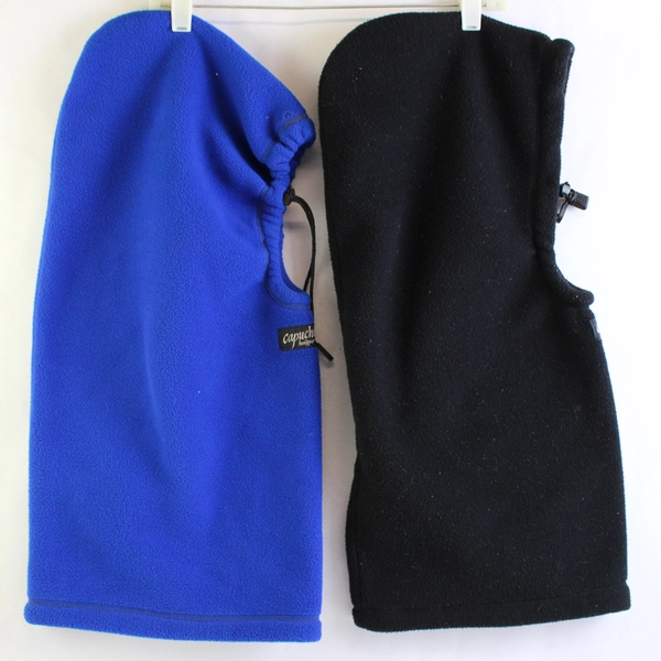 Set of 2 Capuche Headgear Hoods Unisex Adult One Size Black and Blue